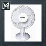 New Optimus 12 Inch Fan White Oscillating 3 Speed Quiet Portable Cooling. Fixed Price $44.99.