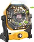 Camping Fan With Led Lantern, 36 Hours 9 Inch Portable Rechargeable Battery Powe. Fixed Price $41.52.