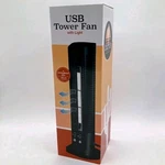 Portable Personal Usb Mini Tower Fan 45 .tilt Led Lights For Desktop 2 Speed Nib. Fixed Price $12.99.