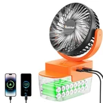 Rozlchar Portable Cordless Fan Compatible For Ridgid 18V Battery, Orange. Fixed Price $42.99.