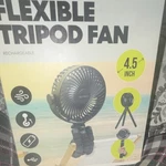 Bytech Flexible Tripod Mini Fan 4.5 Rechargeable Usb Powered Black. Fixed Price $29.00.
