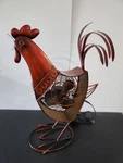 Rooster Fan Deco Breeze Figurine Metallic Red 2-SPEED 23" Works!. Fixed Price $84.99.