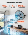 24IN Wall Mount Fan Industrial 3 Speed Commercial Garage Workshop Gym. Fixed Price $120.99.