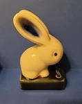 Vtg Sylvac Pottery Chodziez Snub Nose Art Deco Bunny Rabbit Figure Black Base. Fixed Price $149.99.