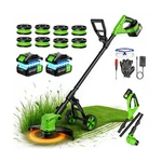 14" Electric String Trimmer Cordless Battery Powered Weed Eater With Wheel, 3.... Fixed Price $156.28.