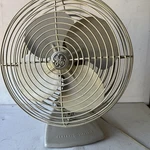 Vtg General Electric 12" Oscillating Desk Fan Model F11PG10 Works Good. Fixed Price $50.00.