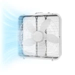 Comfort Zone Box Floor Fan Home, 20 Inches, 3-SPEEDS Carry Handle, White. Fixed Price $44.00.