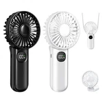 Xigmer Portable Fan, Handheld Fans 2-PACK, 180 Foldable Mini, Black+white. Fixed Price $30.92.