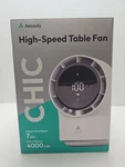 Aecooly Touch Control Desk Chic 01 Lite Fan, 100 Speeds Ultra-quiet Digital Disp. Fixed Price $30.00.