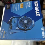 Kobalt 24V 7 Cordless Portable 5 Gal Bucket Misting Jobsite Fan KMF1024B-03. Fixed Price $99.00.