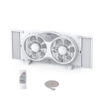 Shinic Window Fan With Reversible Airflow Quiet, Twin 9" Blades, Full Remote .... Fixed Price $68.19.