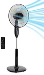 Amazon Basics 16" Dc Motor Standing Floor Fan, 12 Speed With Remote, 3 White. Fixed Price $119.99.