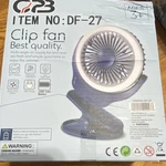 Cpb DF-27 Clip-on Fan Led Night Light Usb Rechargeable 3-SPEED 360 Rotation. Fixed Price $16.99.
