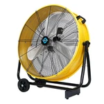 Metal Drum Fan 24 High Velocity 7700 Cfm 3 Speed Heavy Duty Yellow Tornado Motor. Fixed Price $209.99.
