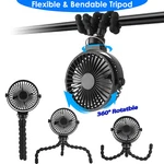 Stroller Fan Clip On Baby Car With Flexible Tripod Rechargeable 360 Tilt Head. Fixed Price $15.21.