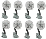 (8) O2COOL FC04001 4" Battery Operated Portable Flex Neck Clip Fans. Fixed Price $125.90.