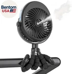 2026 Upgraded Misting Baby Stroller Fan Rechargeable, Flexible Tripod Clip For. Fixed Price $36.85.