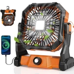 Portable Camping FAN,20000MAH Rechargeable Battery Powered With Led Lante.... Fixed Price $34.99.