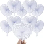 Bestage 60 Pack Folding Handheld Fans Paper White Wedding Pcs, Heart. Fixed Price $36.23.