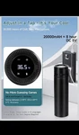 Mini Portable Smart Cooler Fan, Usb Rechargeable, Adjustable, Travel Case, Black. Fixed Price $45.00.