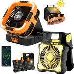 Ventilador De Mesa Portatil Aire Frio Solar/usb Recargable Abanico Piso Con Luz. Fixed Price $17.99.