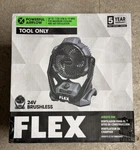 New In Box! Flex FX5471-Z 24-VOLT Brushless Cordless Jobsite Fan (bare Tool). Fixed Price $129.99.