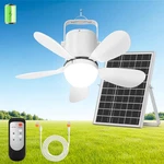 Solar Ceiling Fan Light, 30W Gazebo With Remote, Portable Canopy. Fixed Price $96.99.