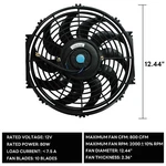 12" Inch Slim Fan Push Pull Electric Radiator Cooling 12V Mount Kit Universal. Fixed Price $20.55.