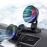 Usb Dual Head Car Fan 3-SPEED Adjustable Quiet Cooling Desk Portable Mini. Fixed Price $12.99.