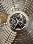 Hydromist F10-14-027 18 Inch Outdoor Oscillating Fan, Silver W/ Mounting Bracket. Fixed Price $225.00.