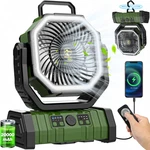 20000MAH Rechargeable Camping Fan, Auto-oscillating Portable For Wit. Fixed Price $83.99.
