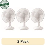 (3 Pack) Mainstays 12" 3-SPEED Oscillating Table Fan, FT30-8MBW, New, White. Fixed Price $57.79.