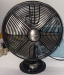 Vintage 12" Hunter Century 3 Speed Oscillating Table Fan Black # 90022. Fixed Price $99.99.