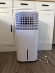 Behomey DL3 Portable Evaporative Cooler, Remote Control, Timer, Quiet, White. Fixed Price $65.00.