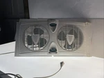 Holmes Twin Window Fan White W/ Thermostatic Control, 2-SPEED Electric Corded. Fixed Price $99.00.