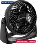 Amazon Basics Air Circulator Desk Fan For Bedroom, Home And Office, 90-DEGREE Ti. Fixed Price $28.11.