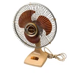 Vintage Galaxy Fan 11" Oscillating 2 Speed Translucent Brown Blades. Fixed Price $35.00.