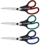 3-PACK 8" Ergonomic Comfort Handle Utility Scissors. Fixed Price $17.99.