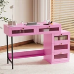 Pink Manicure Table Nail Desk Beauty Salon Station W/storage Drawers. Fixed Price $118.67.