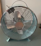 Intertek Electric Fan FE-20 Personal Mini 120VAC 60HZ 25W Turquoise. Fixed Price $39.95.