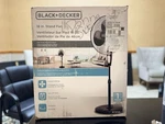 Black+decker In. Stand Fan With Remote Control, Model BFSR18B. Open Box New. Fixed Price $55.00.