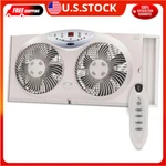 Bionaire Twin Window Fan With Reversible Airflow, 3 Speeds, Remote Control. Fixed Price $76.33.