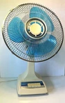 Vtg 1980S Tatung Blue/almond Fan LC-12 3-SPD 12" Oscillating Tested Works Great. Fixed Price $65.00.