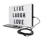 Cinema Style 10-LED Light Box 109 Letters Wall/tabletop,battery/usb Po...new P3. Fixed Price $17.99.