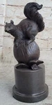 Art Deco Hotcast Squirrel Bronze Sculpture Figurine Statue. Fixed Price $184.50.