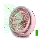 Pink Desk Fan, Small Quiet With Ambient Light/hook Portable Usb Fan... Fast Ship. Fixed Price $26.24.