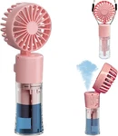 Portable Handheld Misting Fan Rechargeable Battery Operated Water Mini, Pink. Fixed Price $16.99.