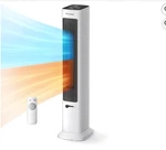 Oscillating Tower And Heater Combo With Remote Control - Fan, White. Fixed Price $109.99.