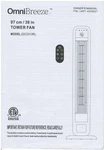 Omnibreeze DC2313R Tower Fan User Manual. Fixed Price $5.99.