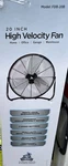 Polaraire Geneva 20" High Velocity Fan FDB-20B, 3 Speed, Adjustable Tilt. Fixed Price $51.78.